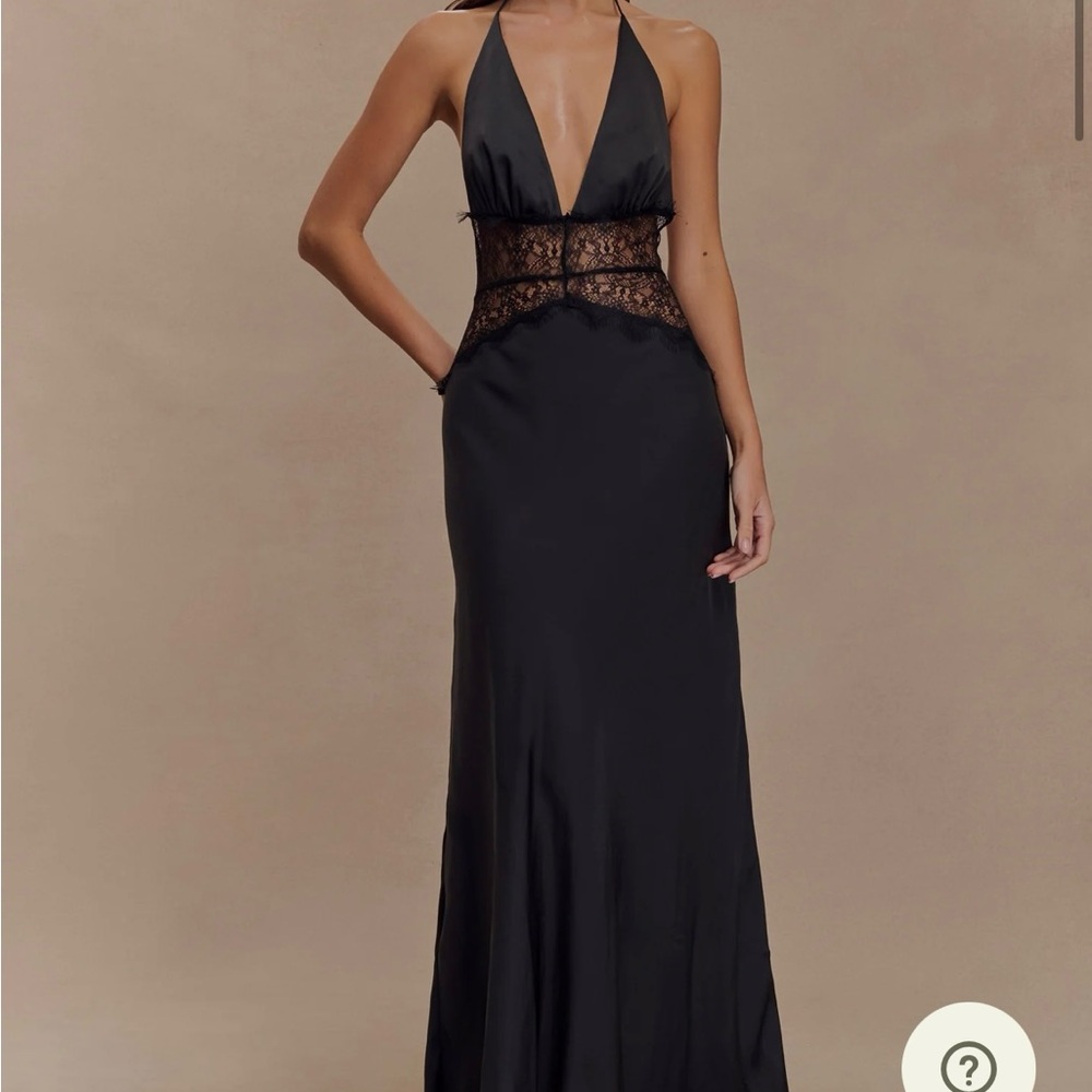 Meshki Dinah Lace & Satin Maxi Dress
